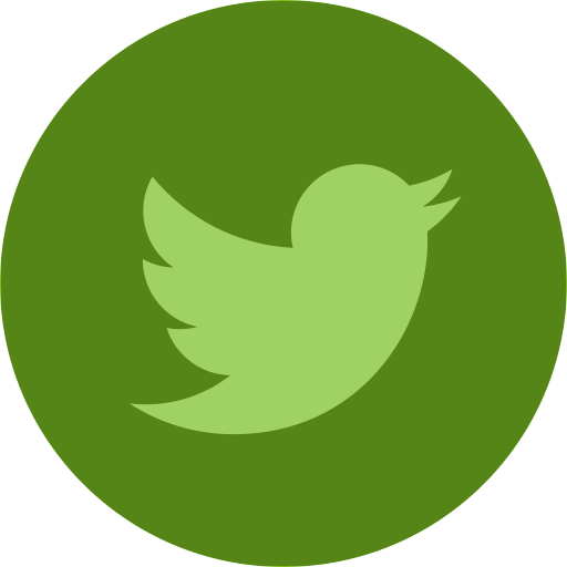Image of the twitter logo in green